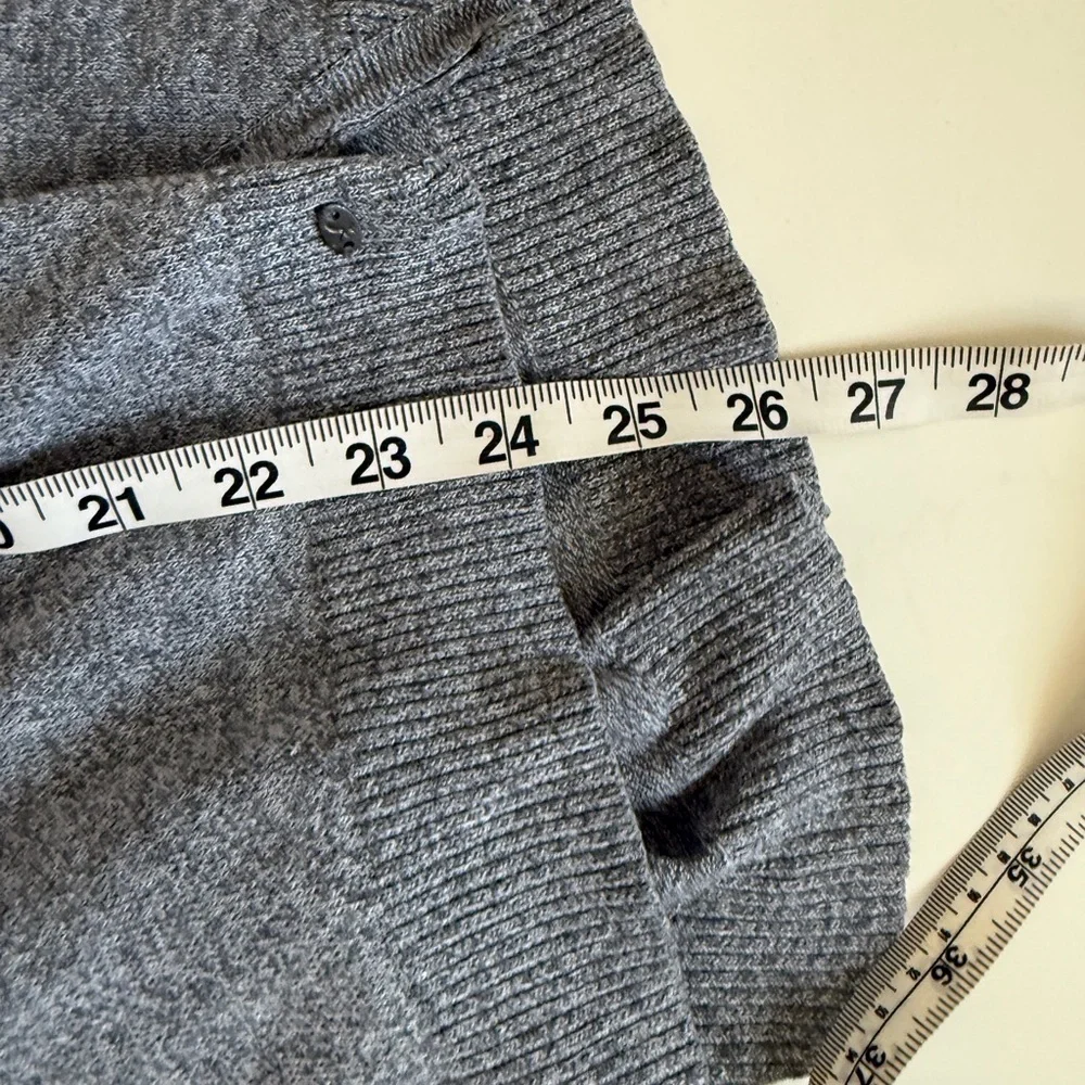 American Eagle Y2K Outfitters Heather Gray V-Neck Sweatshirt Sweater